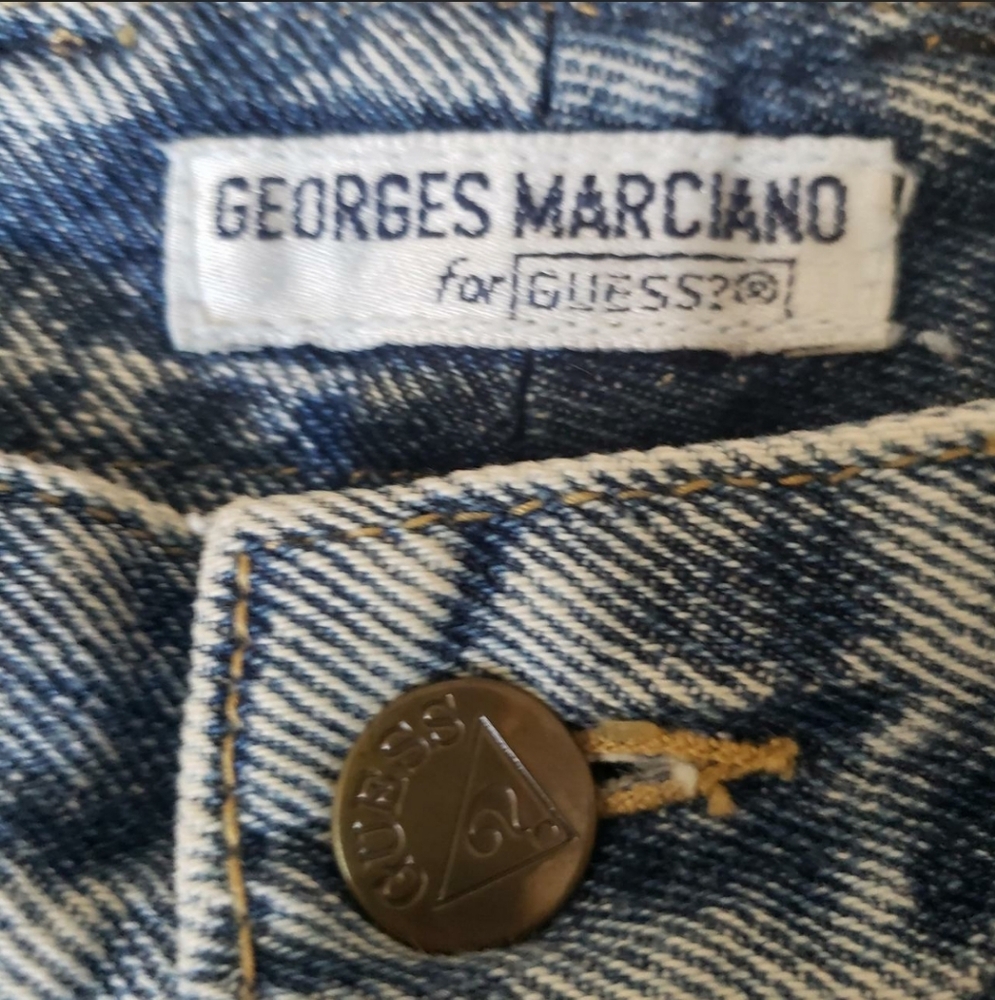 GEORGES MARCIANO For GUESS Vintage Made in USA Size 29 Acid Wash Mom Jeans - Picture 3 of 8